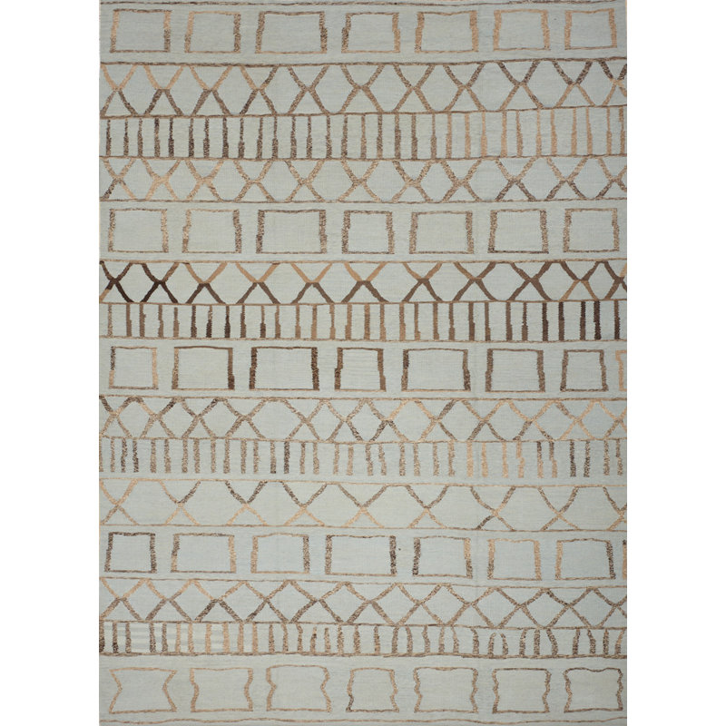 Moroccan Geometric Area Rug in Gray