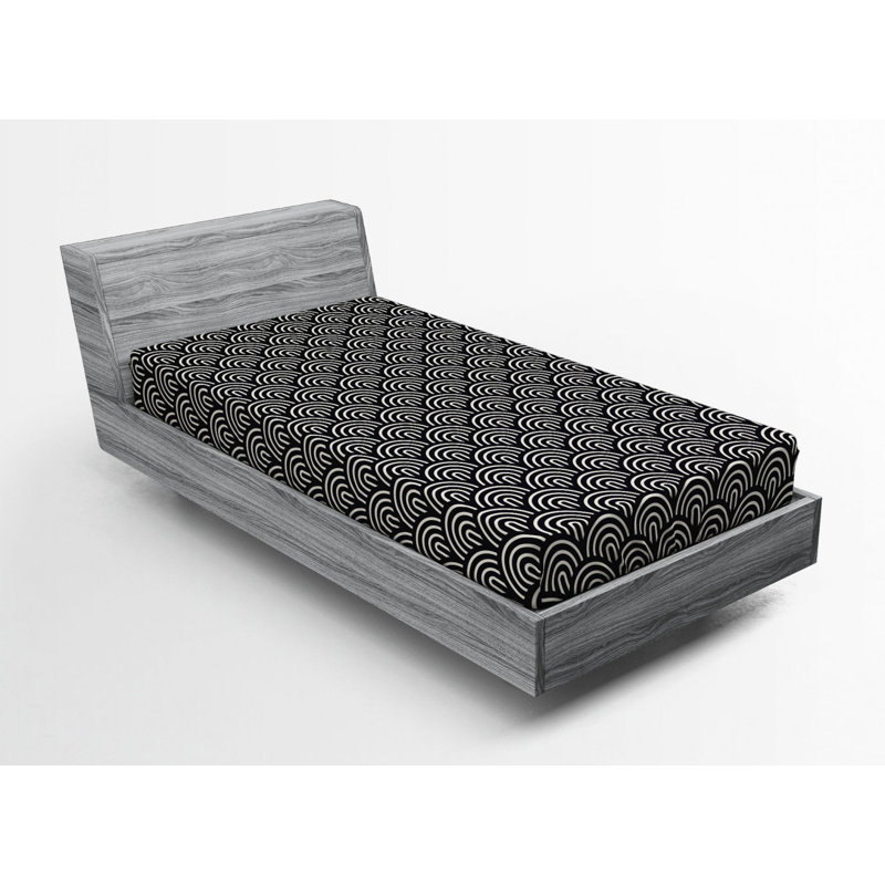 Microfiber Geometric Fitted Sheet, Twin XL Fitted Sheet
