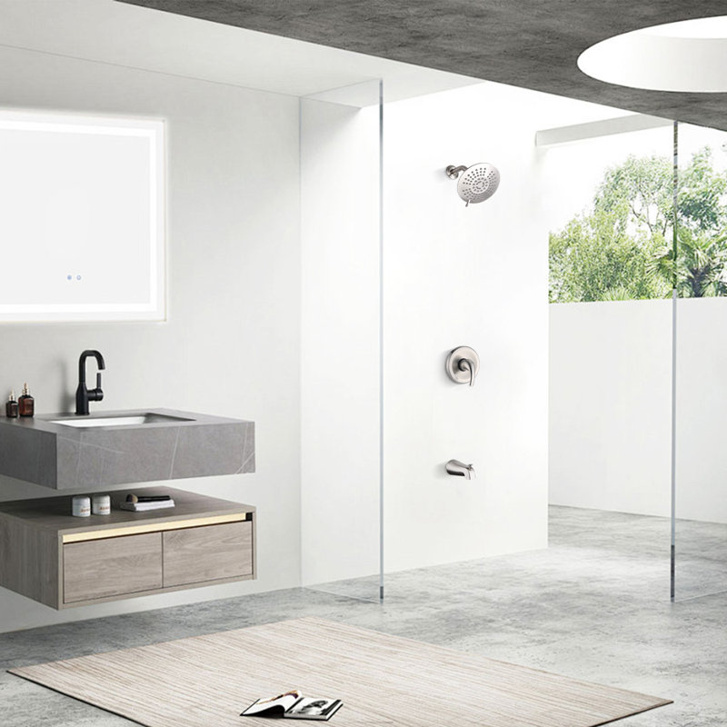 Complete Shower System, Brushed Nickel