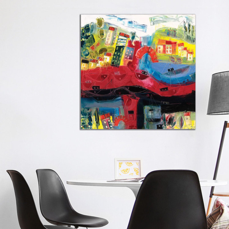 Abstract Landscape V 1 Piece Wrapped Canvas Wall Art, 93.98 cm H x 93.98 cm W x 3.175 cm D