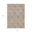 Tapis intérieur / extérieur brun clair lavable floral 10 pi x 14 pi