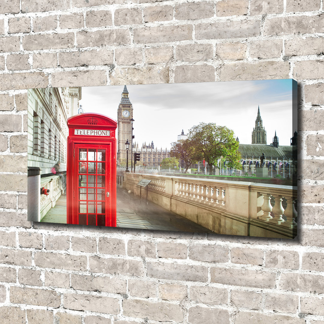 Telephone Booth - No Frame Print on Canvas