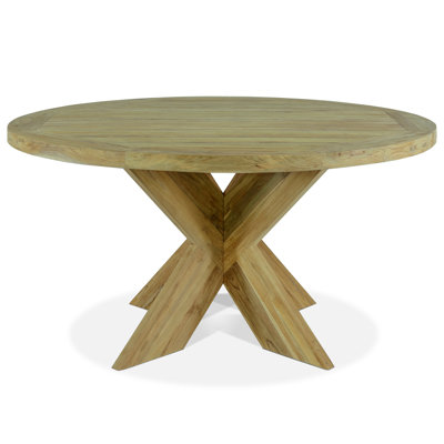 Morones Round Outdoor Dining Table in Solid Reclaimed Teak