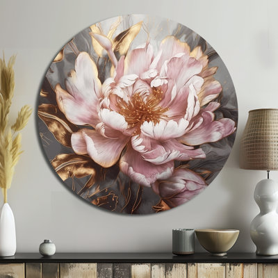Wadebridge - Floral Round Metal Art