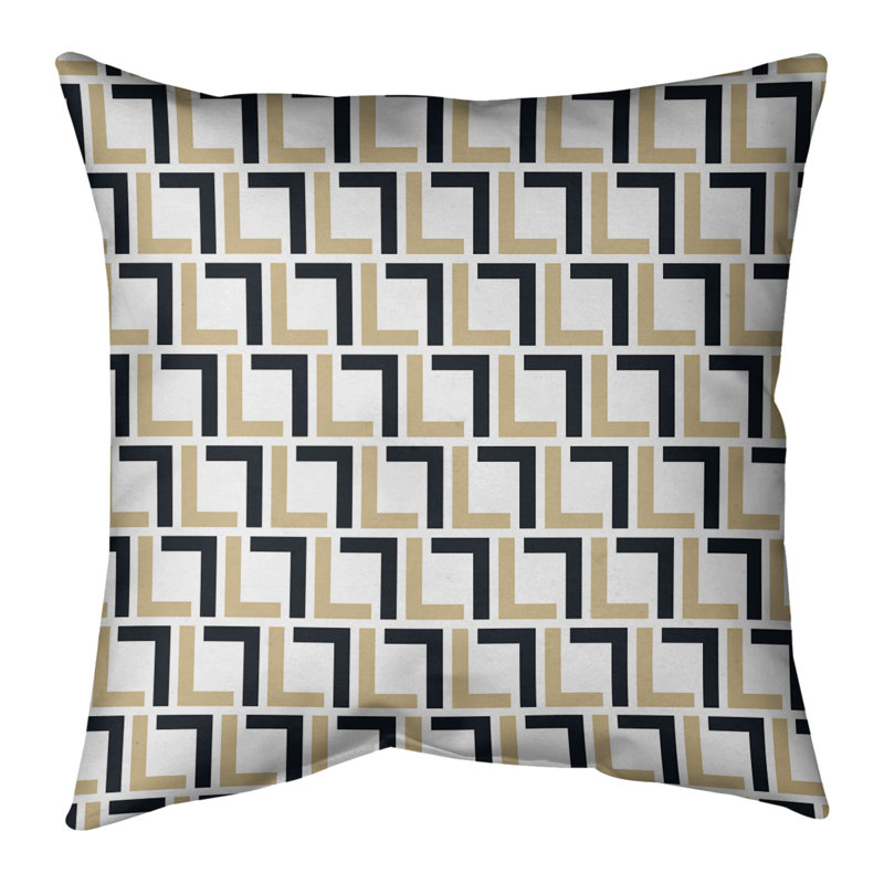 Housse de coussin New Orleans Football, Gris / brun clair / noir, 18" x 18", Faux lin