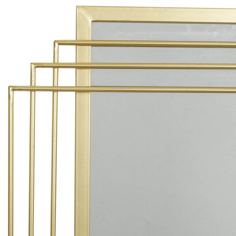 Elegant Rectangular Wood and Gold Dresser Wall Mirror 24" x 36"