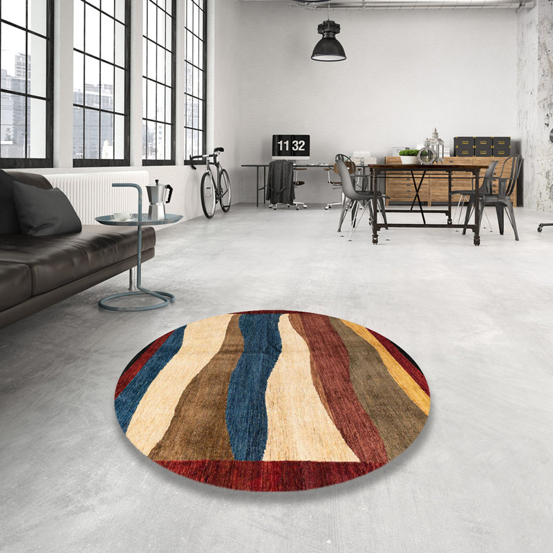 Abstract Indoor Rug, Round 4'