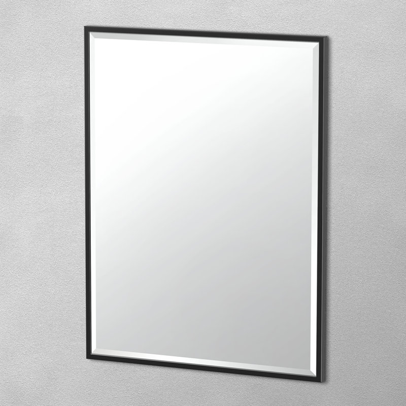 Modern Wall Mount Framed Rectangle Bathroom Vanity Mirror | Decorative Beveled Mirror  For Bedroom, Entryway, Livingroom | Mount Landscape or Portrait