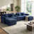 Blue Chenille