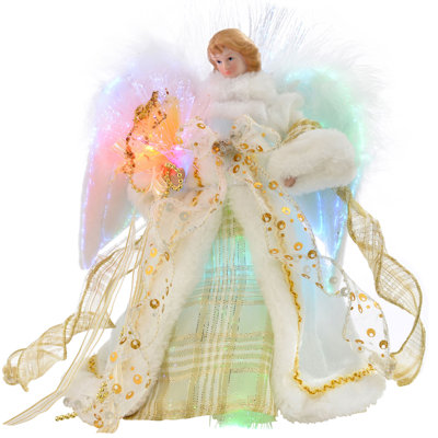25cm Fabric Lighted Tree Topper