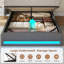 Bed with Hydraulic Storage and Charging Station Upholstered Storage Headboard, Space-saving-505579974-507162038