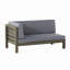 Banc de coin gauche et table basse