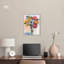 Positif, art floral sur toile pêche boho par Art Remedy-104333783-104333772