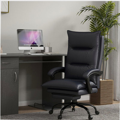 Microfiber Office Chair with Massage, Heat, Footrest