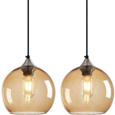 Light Brown Glass Chandelier
