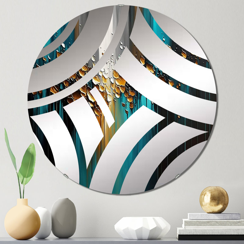 Dhananjai - Centre Wave Decorative Mirror, 23.6" x 23.6"