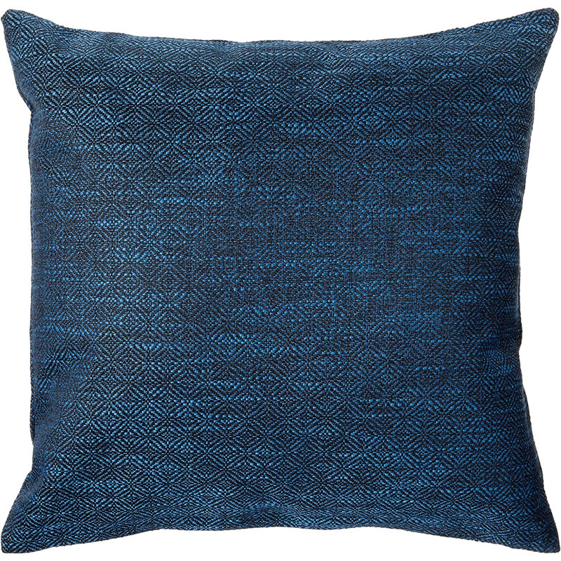 Chenille Diamond Weave Pattern Square Throw Pillow, Pillow Cover Only - No Insert, Navy