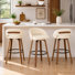 Tabourets de bar pivotants en simili cuir Lawrence