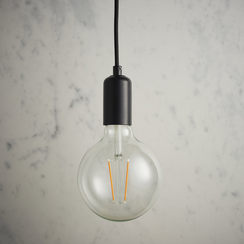 Drishya 1 - Light Bulb Pendant, Matt Black Paint