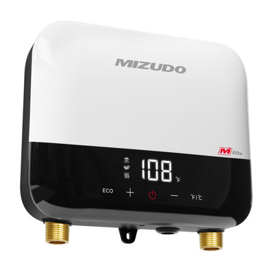 Chauffe-eau électrique instantané sans réservoir Mizudo Elite 3,5 kW 0,68 GPM 120 volts, blanc
