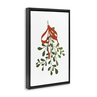 «Minimal Hanging Mistletoe», art mural encadré sur toile flottante, design par Martina Pavlova