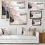 Gris et blanc marbré fluide - art mural moderne sur toile-314469217-314469222