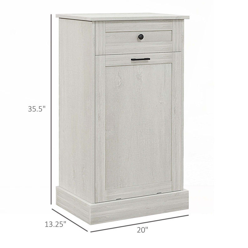 Armoire de recyclage autoportante pour cuisine, Gris clair