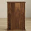 Armoire de rangement murale 17,72 "rétro française noyer noir brun, tablette de présentation pour tasses de cuisine et salle à manger