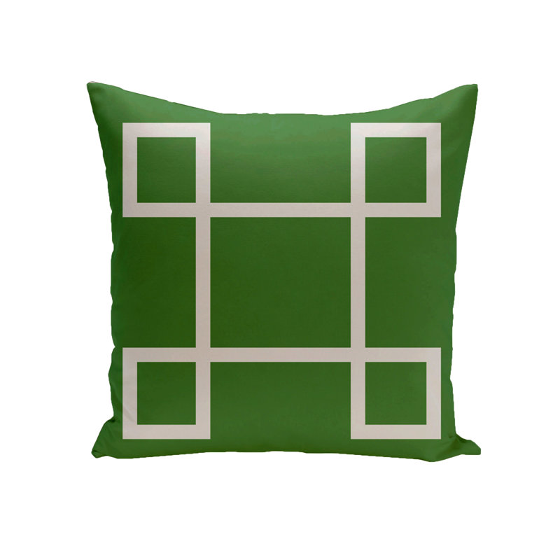 Outdoor Reversible Throw Pillow, Leaf, 16" x 16" 