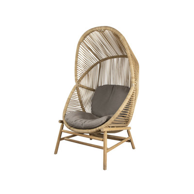 Hive Hanging Chair Hammock Teak Base with Cane-line AirTouch Seat/Back Cushion
