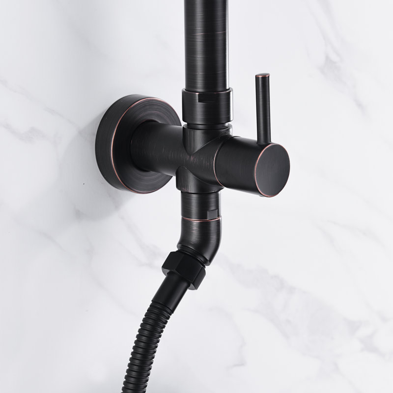 Oil Rubbed Bronze Adjustable Multi-Head Rain Shower System