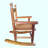 Cateluta Solid Wood Rocking Adirondack Chair Sturdy slatted back rest for comfort and safety Constructed of solid hardwood-2111211004