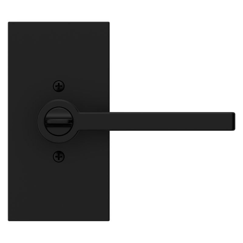 Satin Black Entry Door Lever