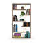 Noyer / bois massif jaune - bibliothèque à 6 tablettes pour bureau à domicile-121303975