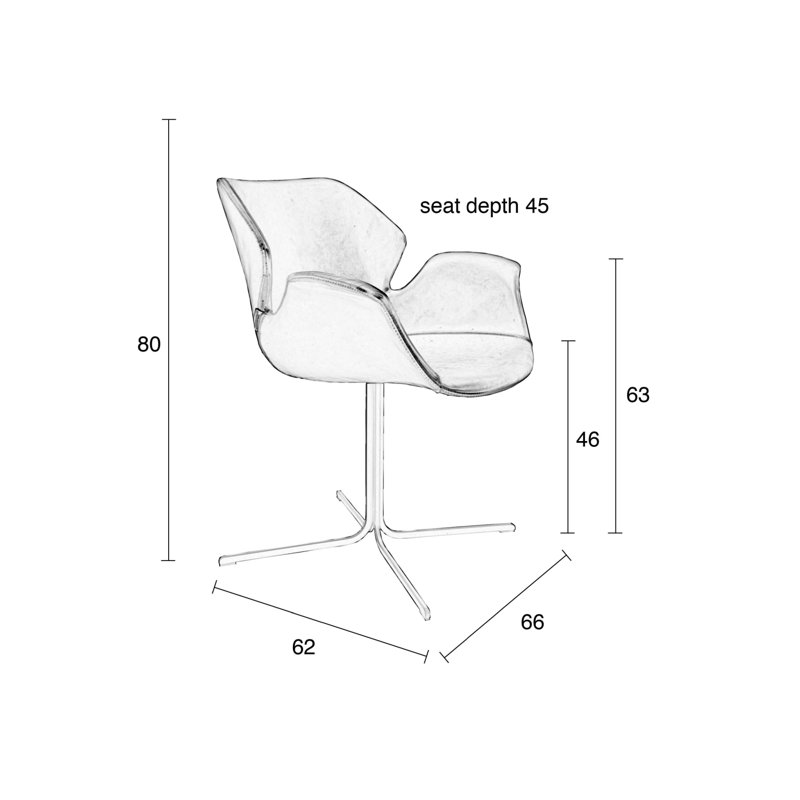 Nikki All Butterfly Chair, Brown Faux Leather