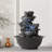 Allveta Handcrafted Indoor Outdoor Cascade Fountain with Lights