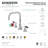 Kingston Brass Kaiser Two-Handle 3-Hole Deck Mount Widespread Bathroom Faucet with Brass Pop-Up Drain-49275004