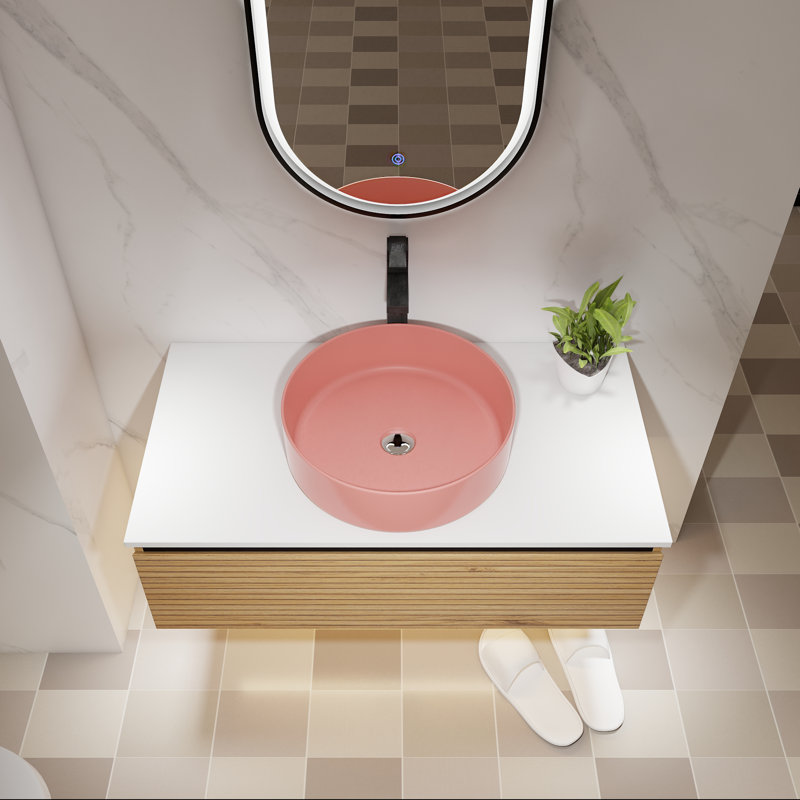 36" Floating Bathroom Vanity with Ceramic Sink & Soft-Close Drawer, 36"