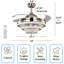 Ventilateur de plafond en cristal 42 pouces avec télécommande