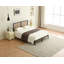 Orv Metal Platform Bed with Middle Wooden Slat Headboard-1521727517