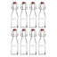 Ensemble de 8 bouteilles carrées à pince 9 oz