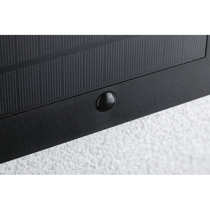 Black/White 3.7cm H Solar Powered Integrated LED Outdoor Ceiling Light with Dusk to Dawn