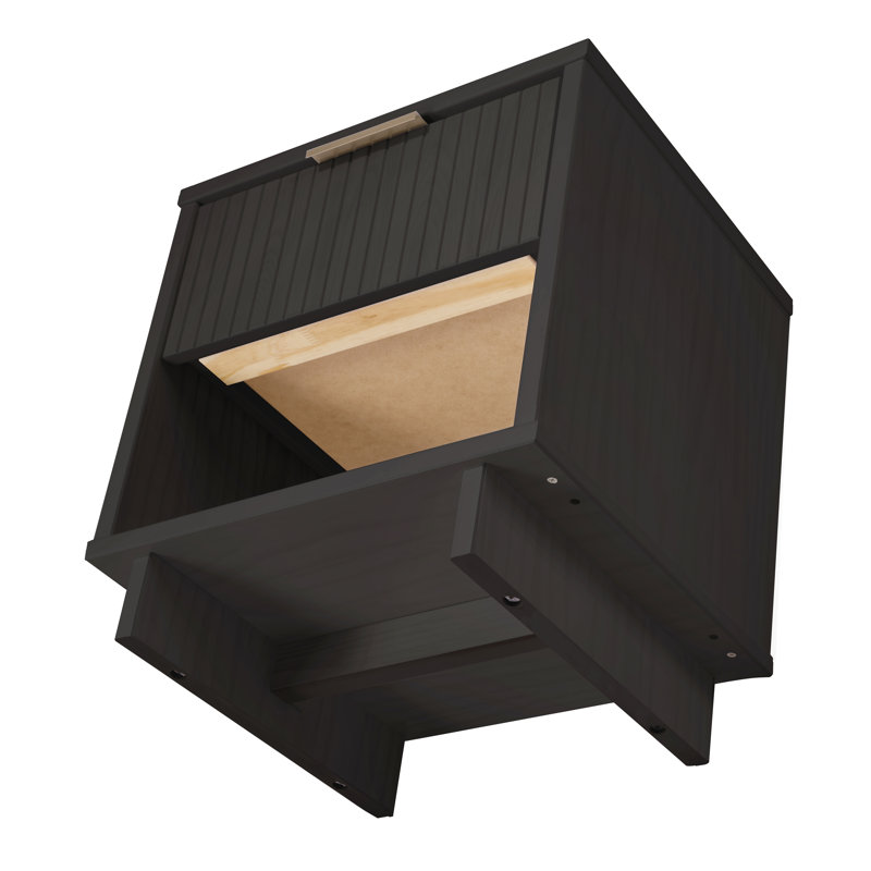 Laureli 18.11'' W Solid Wood Nightstand, Dark  Gray, Individual