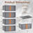 Collapsible Storage Bins With Lids, Stackable Storage Bins With Doors And Wheels