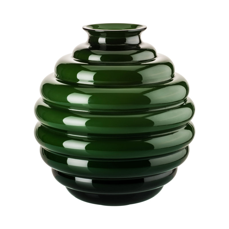 Deco Vase, White, 11.42" H x 10.24" W x 10.24" D