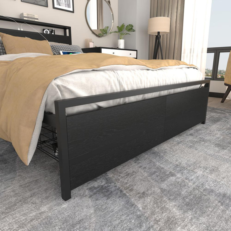 Full Size Bed Frame with Storage