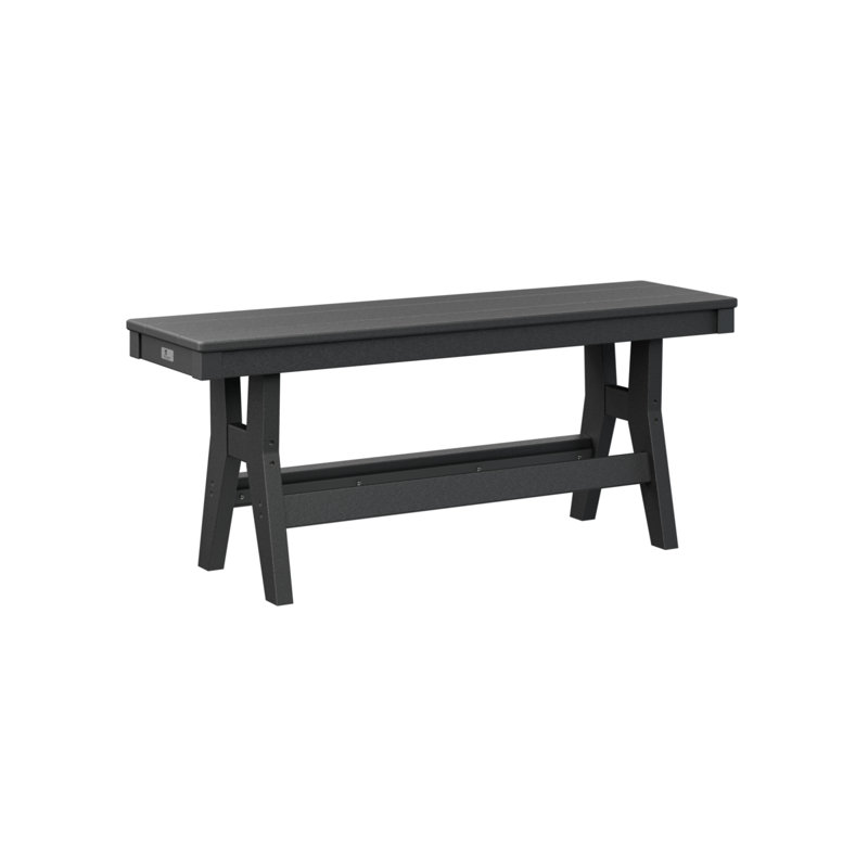 Banc portatif Berlin de 44 po, H 18 po x l 44 po x P 12,5 po, Noir