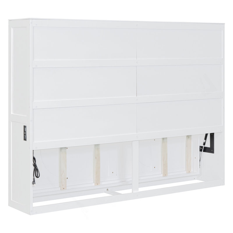 Lit escamotable mural Murphy, Lit double, Blanc