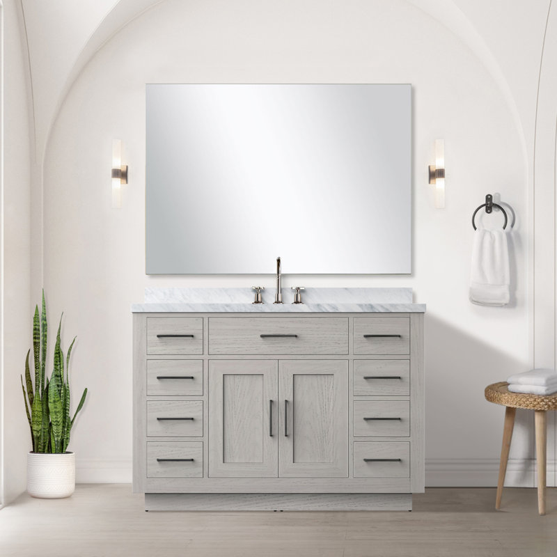 White Oak Single Bath Vanity 48 In. W X 22 In. D