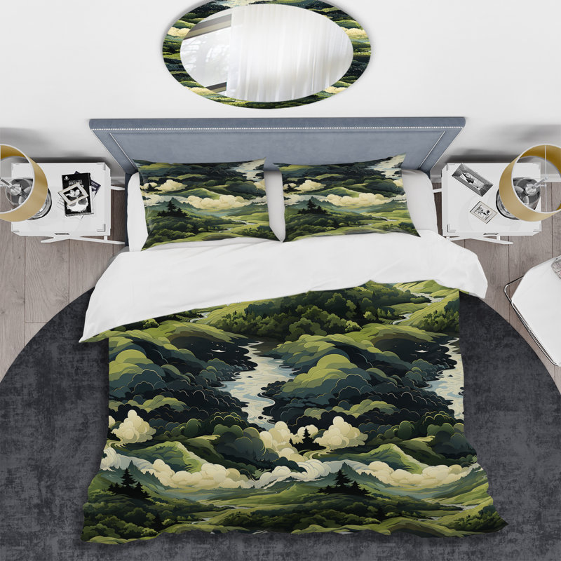 Ensemble de housse de couette Nomadic, Housse de couette simple + 1 taie décorative stan